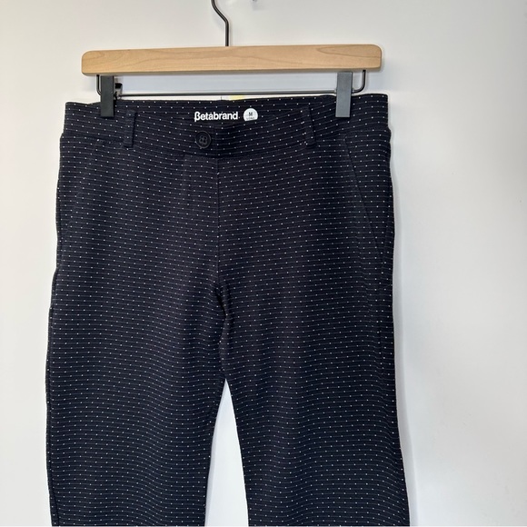 Betabrand Straight Leg Stretch Dress Pants Polka Dot Size Medium Long - Picture 3 of 9